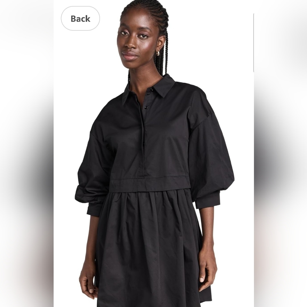 English Factory Black Mini Shirt Dress